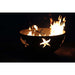 Fire Pit Art Sea Creatures 36-Inch Handcrafted Carbon Steel Gas Fire Pit - outdoors
