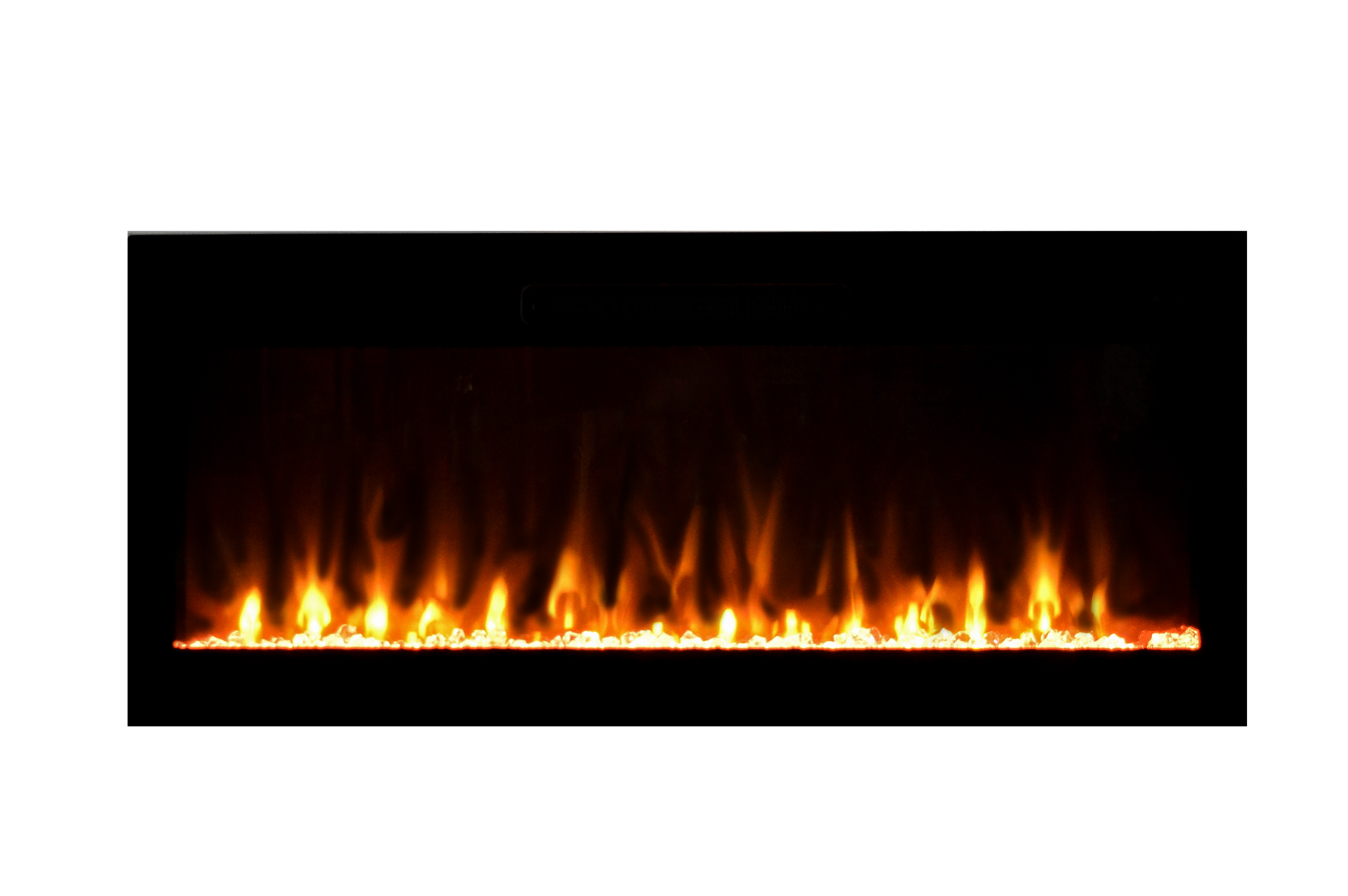 Evolution 60″ WiFi Enabled Wall Mounted Electric Fireplace - with orange flame