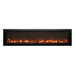 Remii Extra Slim Indoor/Outdoor Frameless Smart Built-in Electric Fireplace - A slim black fireplace on a white background