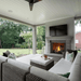 Cozy outdoor living space featuring a vent-free natural gas fireplace with a modern design.