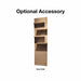 Allwood Fireplace Wall System for Spectrum Slimline Electric Fireplace - Wooden side wall with three shelves.