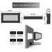 Allwood Fireplace Wall System for Spectrum Slimline Electric Fireplace - Diagram detailing built-in installation dimensions for a 60-inch fireplace, illustrating width, height, and depth specifications.