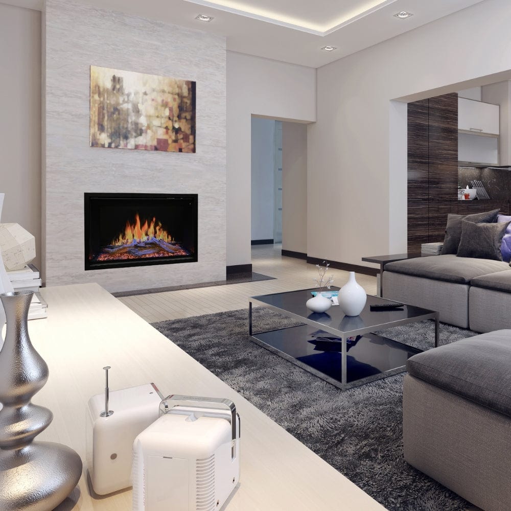 Modern Flames Orion Traditional Built-In Smart Virtual Electric Fireplace with Real Flame Effect