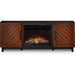 Napoleon Essential Series Bella TV stand with electric fireplace for 70-inch TV, featuring storage and cozy ambiance.