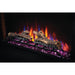 Napoleon Cineview Built-in Electric Firebox showcasing vibrant flames and realistic logs for a stunning centerpiece.