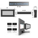Built-in installation diagram for 50-inch Napoleon CLEARion Elite electric fireplace with dimensions.