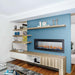 Napoleon CLEARion Elite two-sided electric fireplace enhancing warmth and ambiance in modern living spaces.