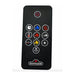 Remote control for Napoleon Trivista electric fireplace with various heat and flame settings.