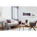 Modern living room with Napoleon Stylus wall mounted electric fireplace and stylish furniture.