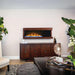 Contemporary Napoleon Stylus 59-Inch Wall Mounted Electric Fireplace with USB charging, enhancing modern interior decor.