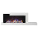 Napoleon Stylus 59-Inch wall mounted electric fireplace with USB charging port and modern minimalist design.