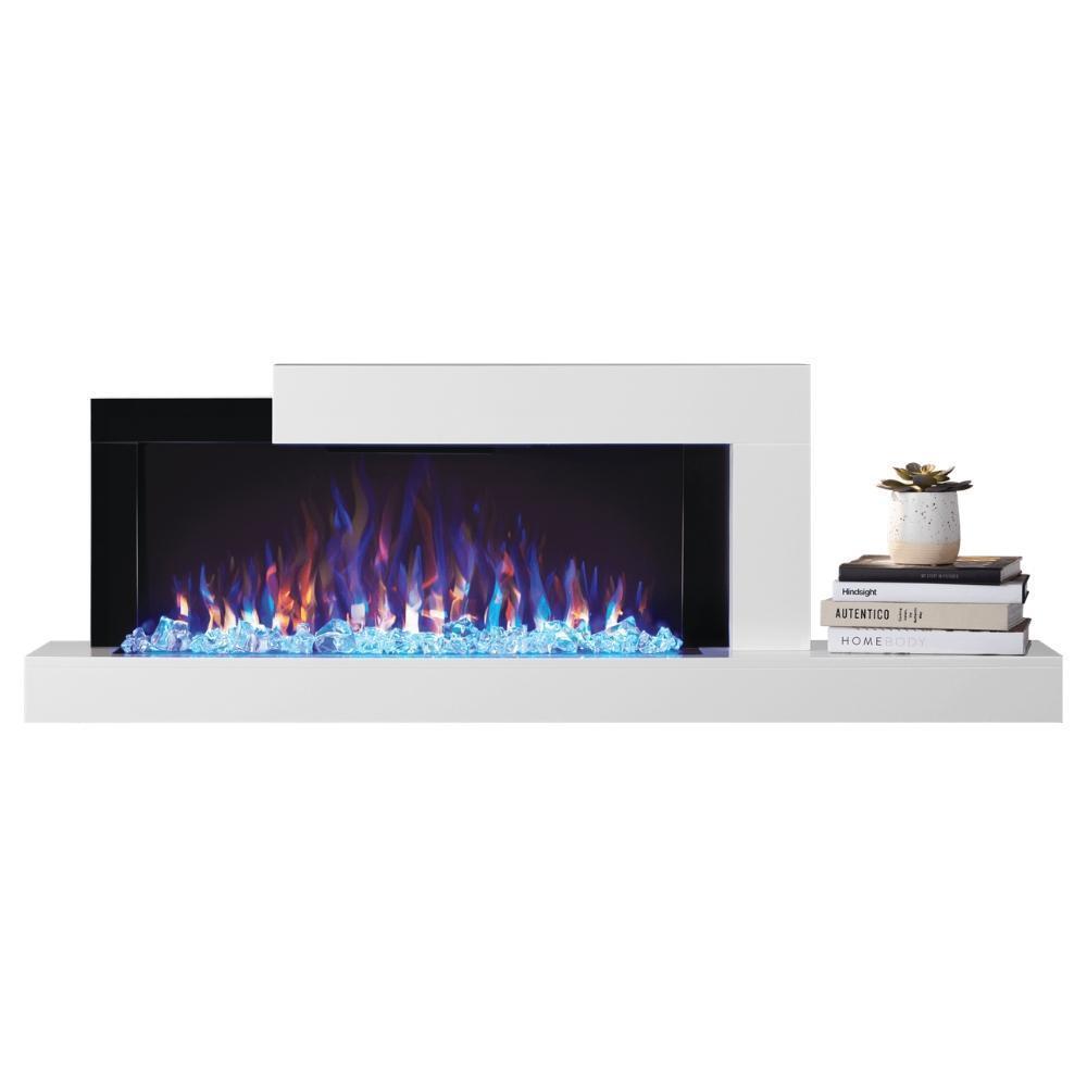 Napoleon Stylus 59-inch wall mounted electric fireplace with USB port and a contemporary design.