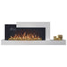 Napoleon Stylus Cara Elite 59-Inch wall-mounted smart electric fireplace with modern design and realistic flames.