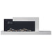 Napoleon Stylus Cara Elite 59-Inch wall-mounted smart electric fireplace with modern design and log accents.