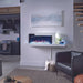 Napoleon Stylus Cara Elite 59-Inch Wall Mounted Smart Electric Fireplace in modern living room setting.