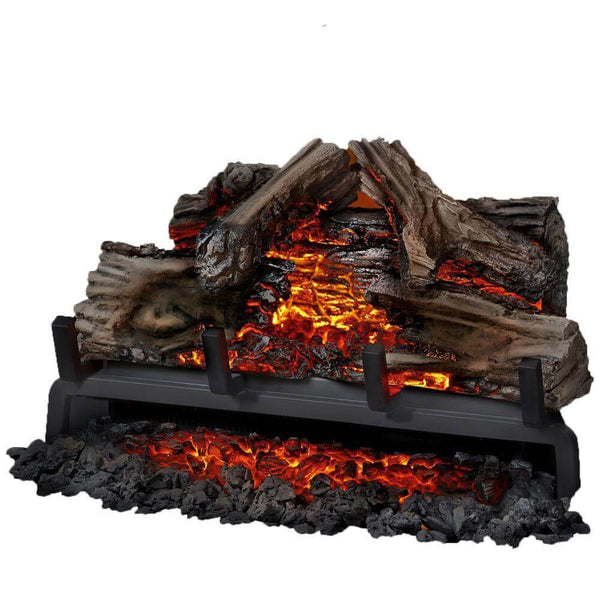Napoleon Woodland 27-Inch Electric Log Set with realistic glowing embers for an eco-friendly fireplace insert.