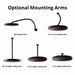 Optional mounting arms for Bromic Eclipse Smart-Heat electric heater including straight and curved ceiling poles.