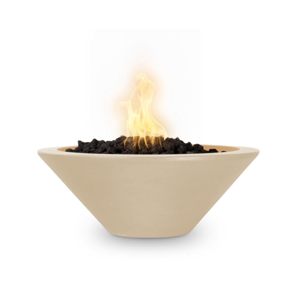 Outdoor Plus Cazo 31-Inch Round Concrete Gas Fire Bowl - Match Lit (OPT-31RFO)