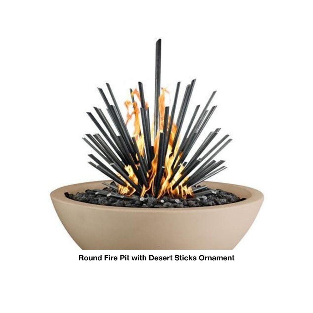 Outdoor Plus Cazo 31-Inch Round Concrete Gas Fire Bowl - Match Lit (OPT-31RFO)