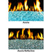 Real Fyre Contemporary 18-Inch See-Through Vent-Free Gas Fire Glass Set Insert - with reflective rocks