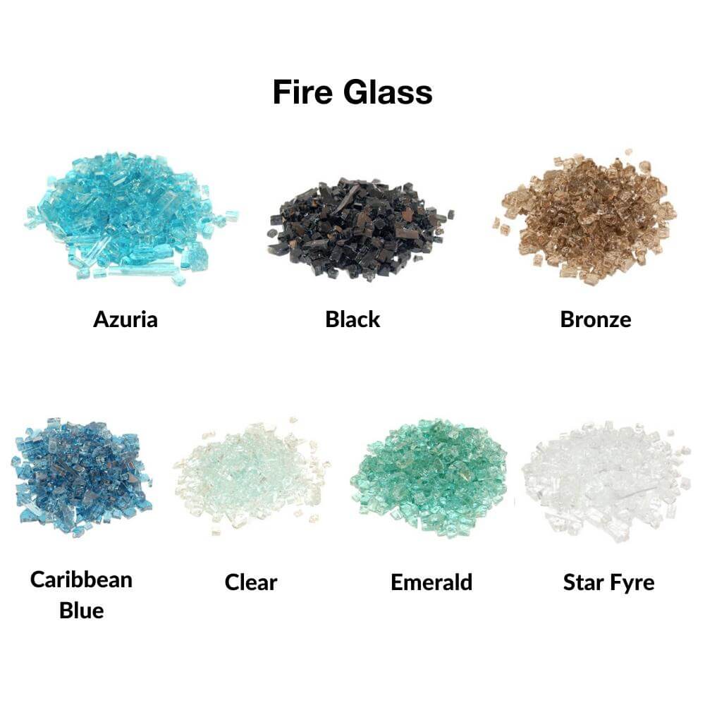 Real Fyre Contemporary 24-Inch Vent-Free Gas Fire Glass Set Insert - different colors of fire glass