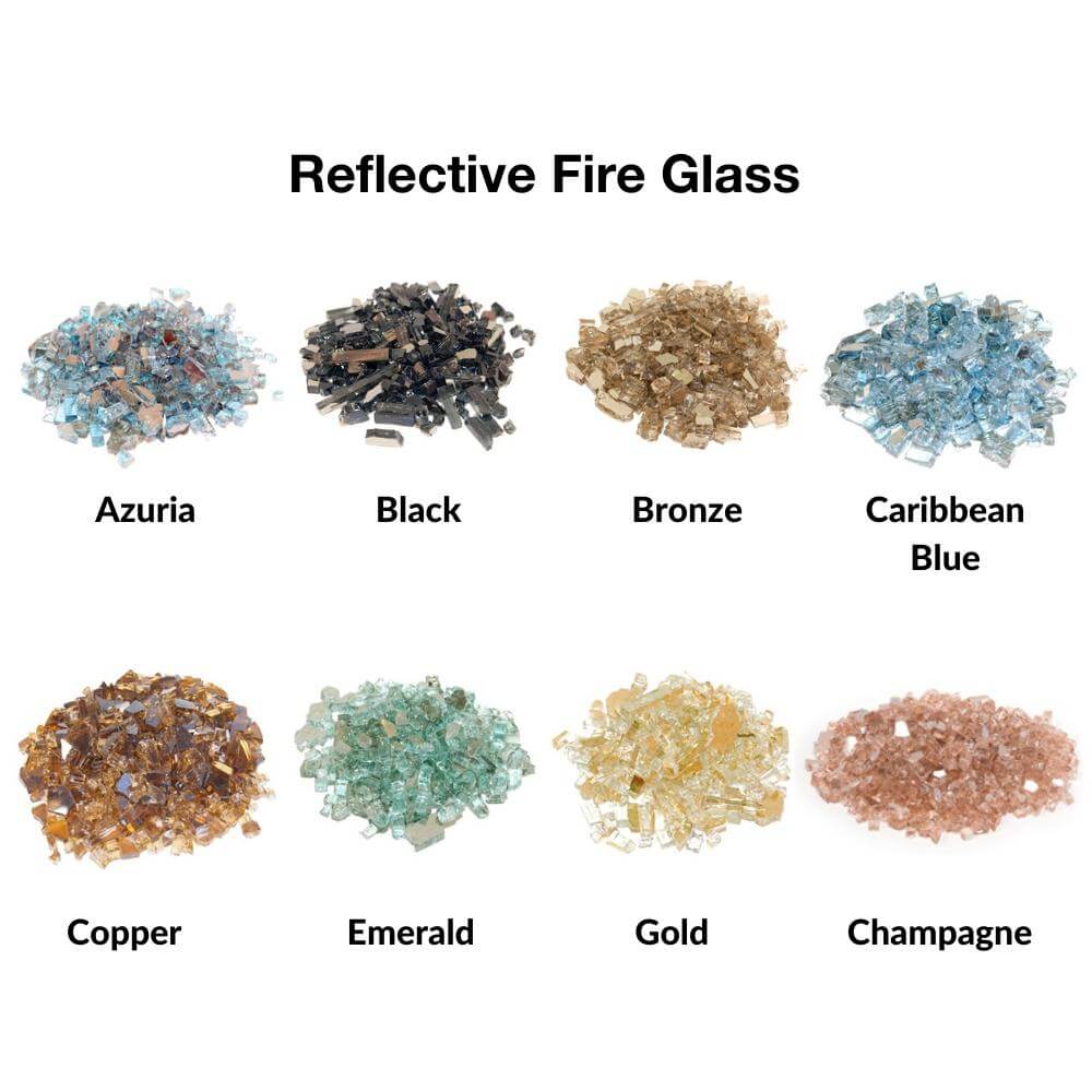Real Fyre Contemporary 30-Inch Vent-Free Gas Fire Glass Set Insert