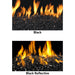 Real Fyre Contemporary 30-Inch Vent-Free Gas Fire Glass Set Insert - black rocks with flame 