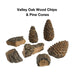 Real Fyre Valley Oak 20000 BTUs Vent-Free Gas Log Set Insert - wood chips and pine cones 