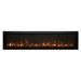 Remii Extra Slim Indoor/Outdoor Frameless Smart Built-in Electric Fireplace - A black fireplace on a white background