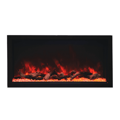 Remii Extra Tall Indoor/Outdoor Frameless Built-in Electric Fireplace - A 45" wide fireplace on a white background