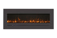 Sierra Flame 55-inch Mount / Recessed Electric Fireplace - Modern electric fireplace in white background.