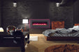 Sierra Flame 55-inch Mount / Recessed Electric Fireplace - A serene bedroom scene showcasing a charming fireplace beside a comfortable bed.