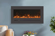 Sierra Flame 55-inch Mount / Recessed Electric Fireplace - Contemporary wall-mounted electric fireplace.