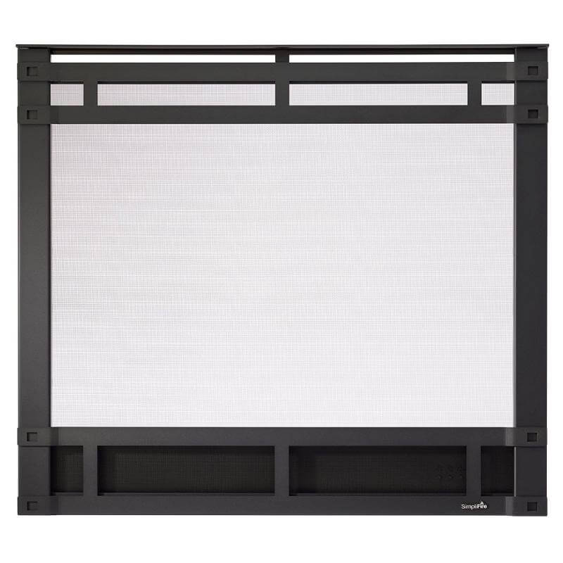 SimpliFire Front For Inception Built-In Electric Fireplace - A black frame set against a white background.