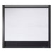 SimpliFire Front For Inception Built-In Electric Fireplace - A monochrome display featuring a black frame in white background.