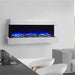 SimpliFire Scion Trinity Built-In Electric Fireplace - A sleek, modern fireplace elegantly mounted on the wall.