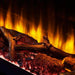 SimpliFire ShadowGlo High-Definition Log Set for SimpliFire Scion Trinity and Scion Electric Fireplace - A close-up of flickering flames in a fireplace.