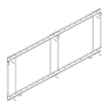 SimpliFire Wall Mount Kit for SimpliFire Allusion Electric Fireplace - Illustration of a metal frame with two parallel bars.
