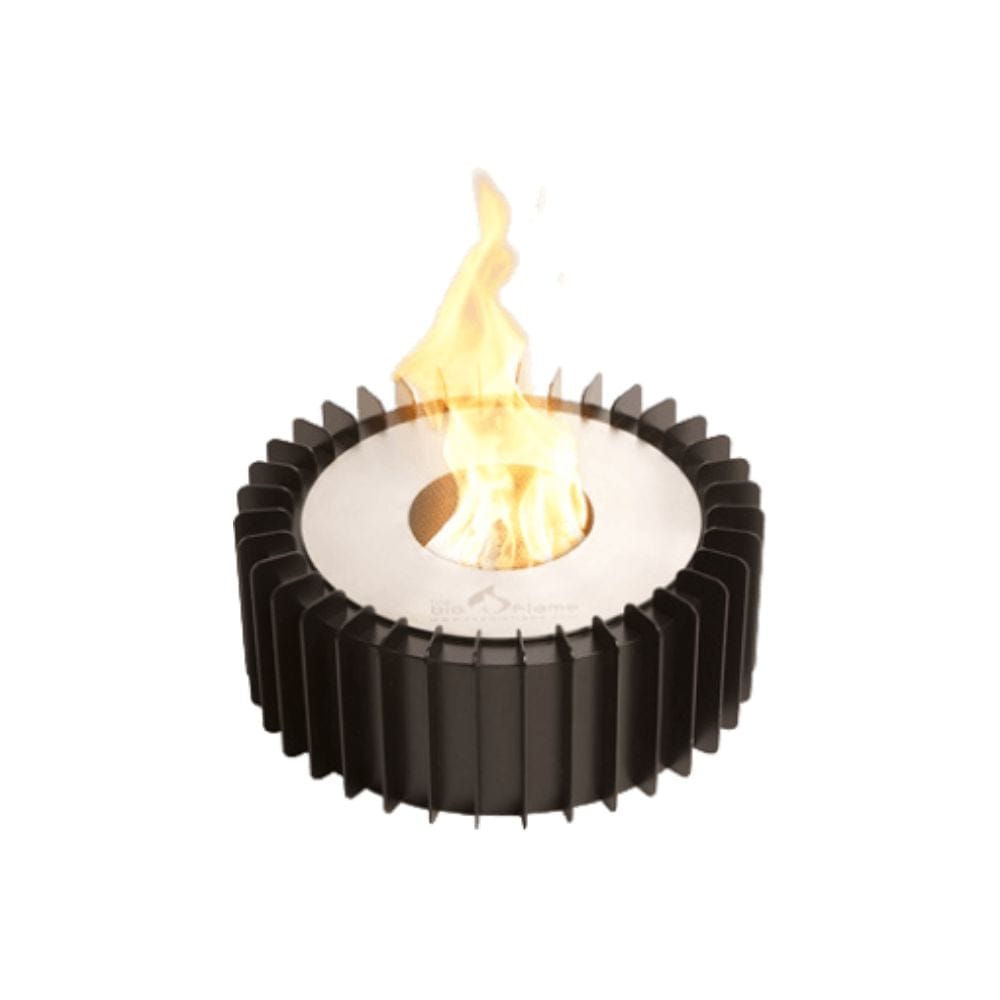 The Bio Flame 13-Inch Grate Kit Round Ethanol Fireplace Insert - Fireplace insert on a white background