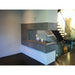 The Bio Flame 24-Inch Indoor/Outdoor Ethanol Fireplace Burner - A warm fireplace illuminates a room with graceful stairs