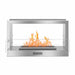 The Bio Flame 38-Inch Firebox DS Built-in See-Through Ethanol Fireplace - Fireplace on a white background