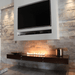 The Bio Flame 48-Inch Smart Remote Controlled Ethanol Burner - Stylish modern fireplace with a television above