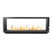 The Bio Flame 72-Inch Smart Firebox DS -See-Through Ethanol Fireplace - A black fireplace on a white background