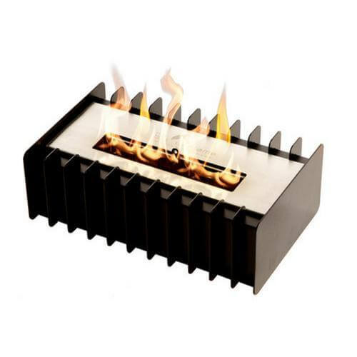 The Bio Flame Fireplace Insert Kit 13-Inch Ethanol Burner With Grate - A fireplace on a white background
