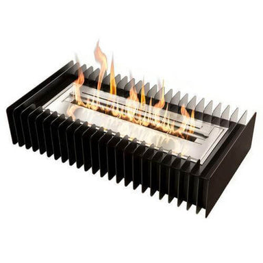 The Bio Flame Fireplace Insert Kit 24-Inch Ethanol Burner with Grate - A fireplace on a white background