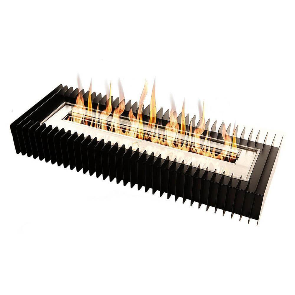 The Bio Flame Fireplace Insert Kit 38-Inch Ethanol Burner with Grate - A fireplace on a white background