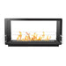 The Bio Flame XL Smart Firebox DS 53-Inch See-Thru Ethanol Fireplace - A black fireplace on a white background