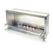 The Bio Flame XL Firebox SS 53-Inch Built-in Ethanol Fireplace - A built-in fireplace on a white background