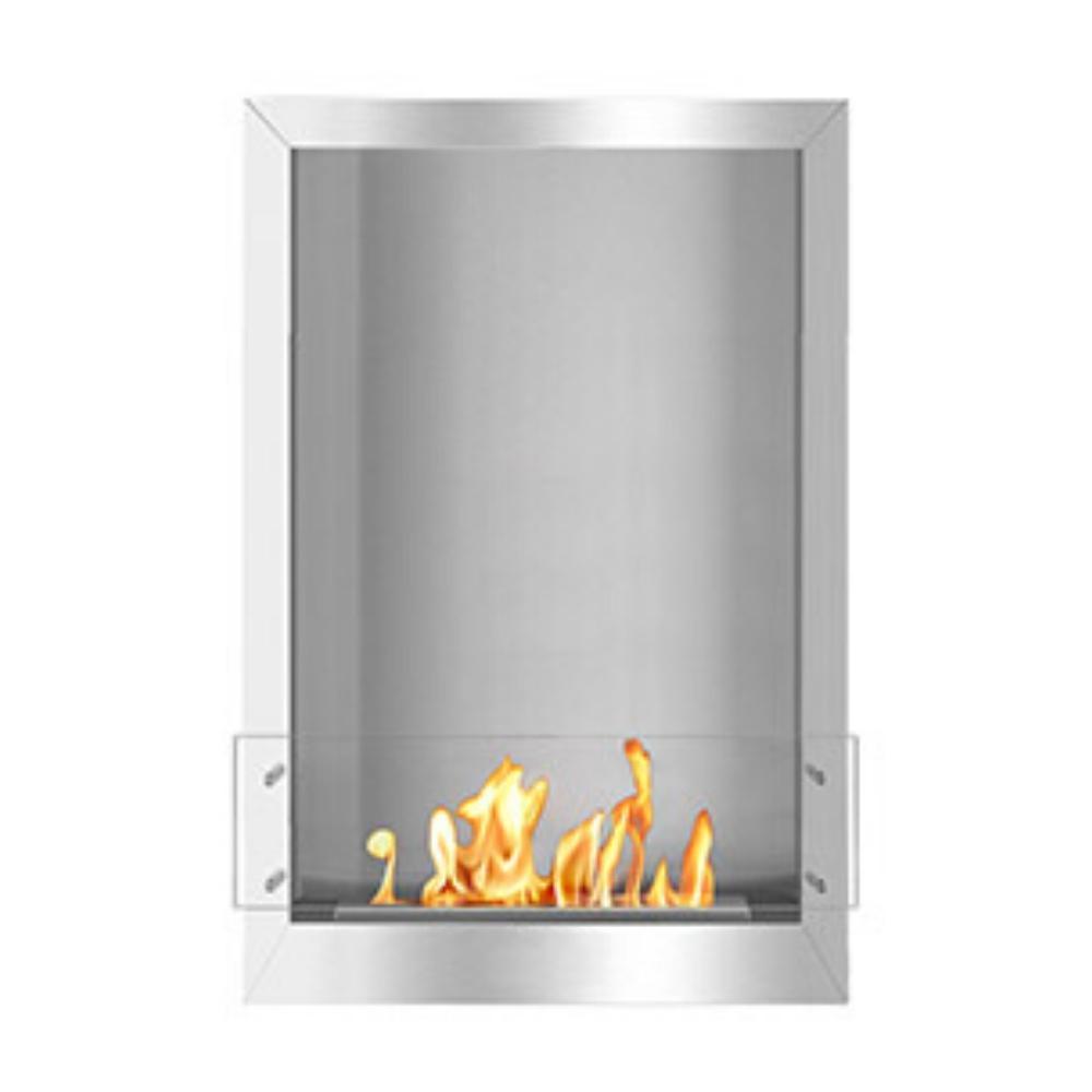 The Bio Flame 24-Inch Smart Firebox SS Built-in Ethanol Fireplace - A fireplace on a white background