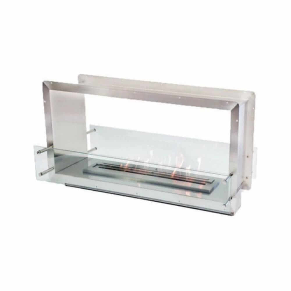 The Bio Flame XL Smart Firebox DS 53-Inch See-Thru Ethanol Fireplace - An ethanol fireplace on a white background